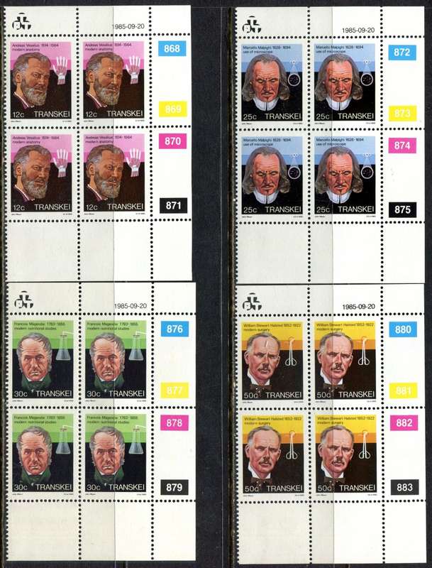 Transkei - Set of 4 Control Blocks 4 - 1985 - MNH