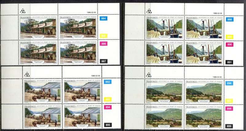 Transkei - Set of 4 Control Blocks 4 - 1986 - MNH