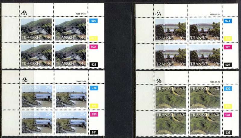 Transkei - Set of 4 Control Blocks 4 - 1986 - MNH