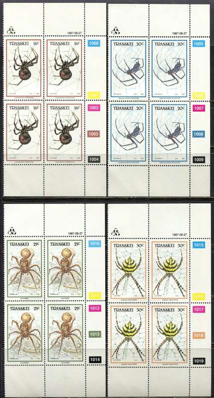 Transkei - Set of 4 Control Blocks 4 - 1987 - MNH