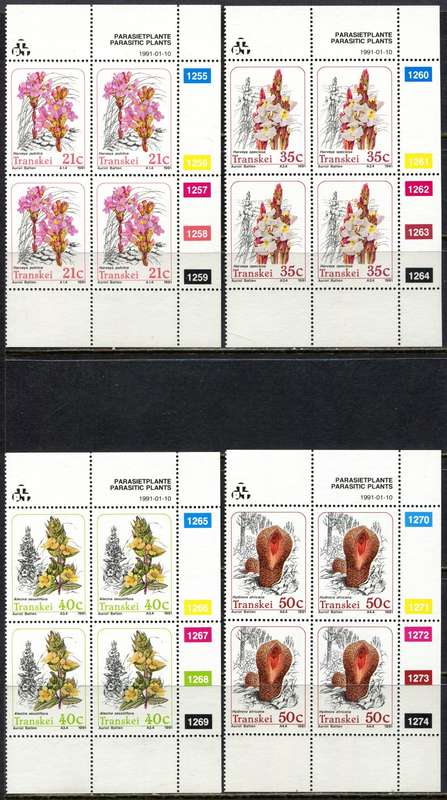 Transkei - Set of 4 Control Blocks 4 - 1991 - MNH