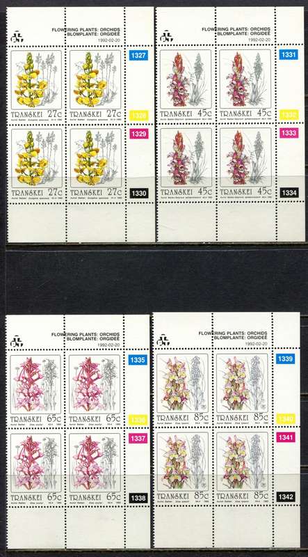 Transkei - Set of 4 Control Blocks 4 - 1992 - MNH