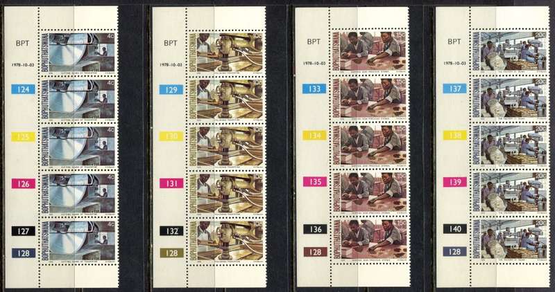 Bophuthatswana - Set of 4 Control Strips 5 - 1978 - MNH