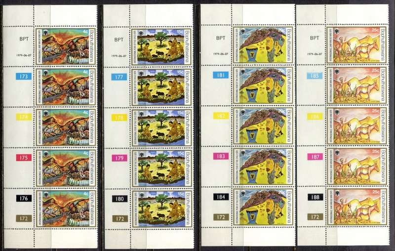 Bophuthatswana - Set of 4 Control Strips 5 - 1979 - MNH