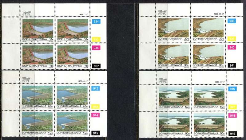 Bophuthatswana - Set of 4  Control Blocks 4 - 1988 - MNH