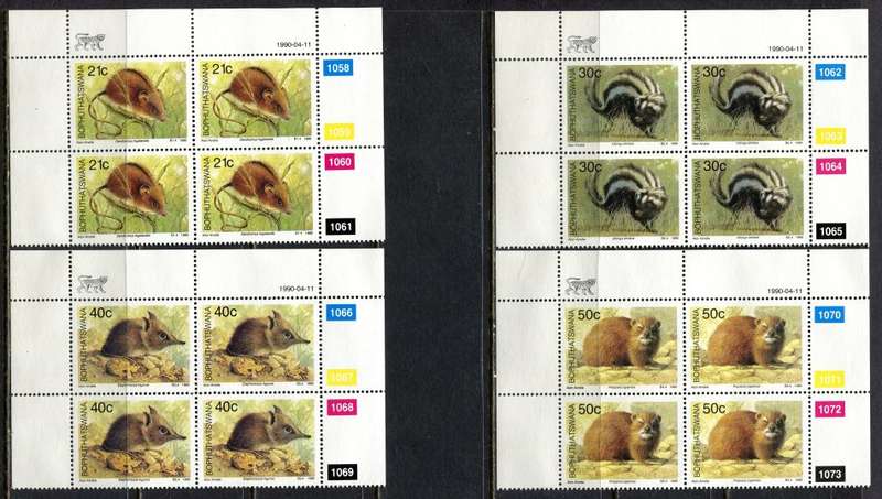 Bophuthatswana - Set of 4  Control Blocks 4 - 1990 - MNH