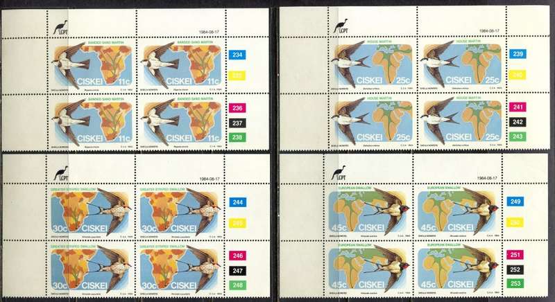 Ciskei - Set of 4 Control Blocks 4 - 1984 - MNH