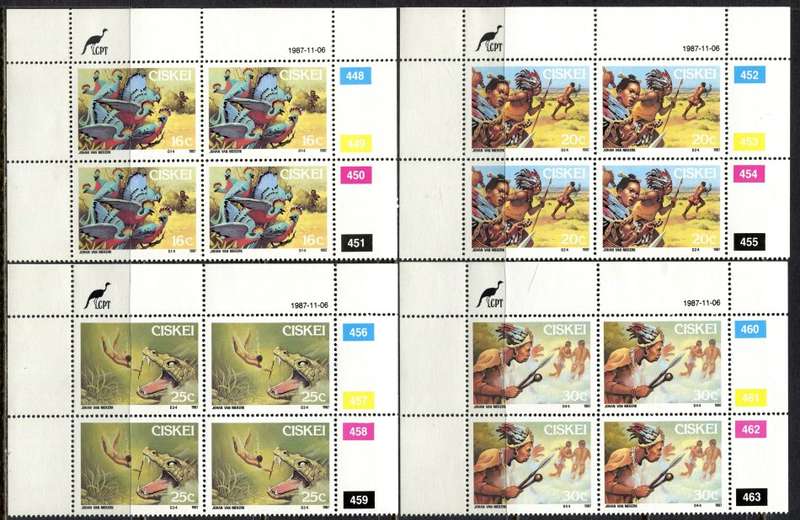 Ciskei - Set of 4 Control Blocks 4 - 1987 - MNH