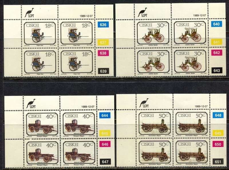 Ciskei - Set of 4 Control Blocks 4 - 1989 - MNH