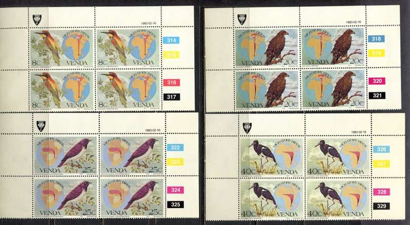Venda - Set of 4 Control Blocks 4 - 1983 - MNH