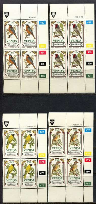 Venda - Set of 4 Control Blocks 4 - 1985 - MNH