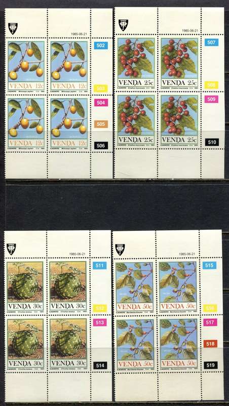 Venda - Set of 4 Control Blocks 4 - 1985 - MNH