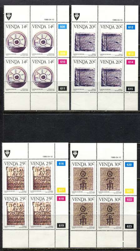 Venda - Set of 4 Control Blocks 4 - 1986 - MNH