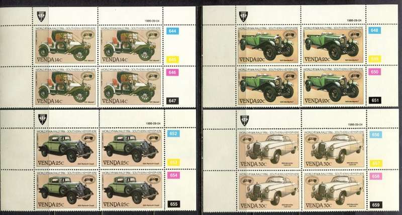 Venda - Set of 4 Control Blocks 4 - 1986 - MNH