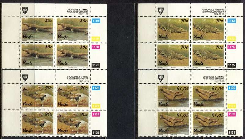 Venda - Set of 4 Control Blocks 4 - 1992 - MNH
