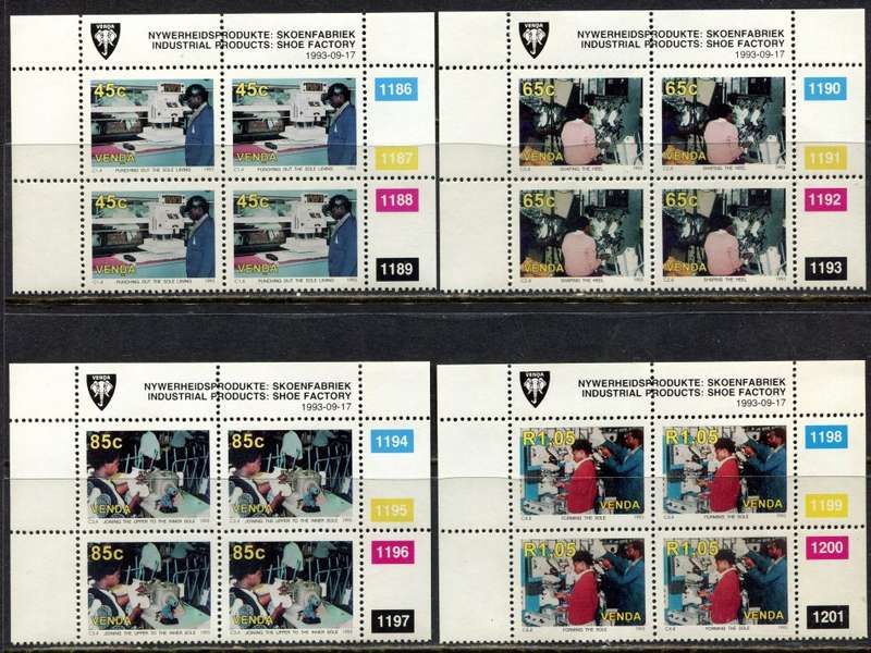 Venda - Set of 4 Control Blocks 4 - 1993 - MNH