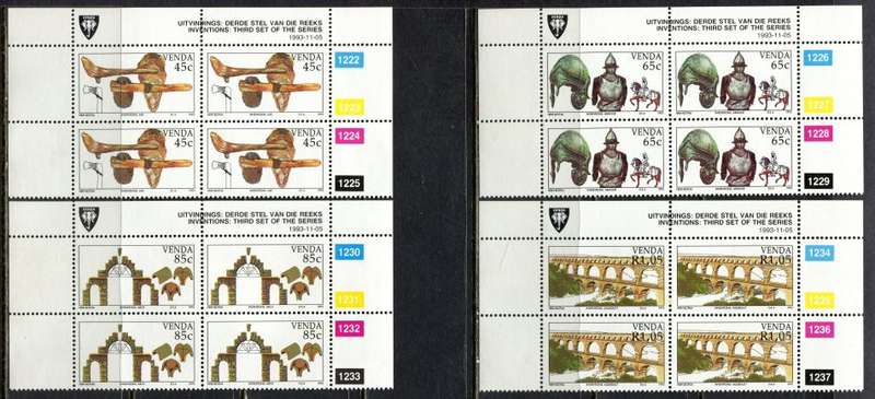 Venda - Set of 4 Control Blocks 4 - 1993 - MNH