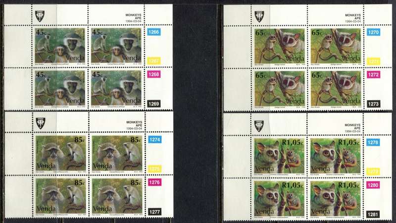Venda - Set of 4 Control Blocks 4 - 1994 - MNH