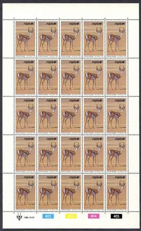 SWA  - 8 Full Sheets of 25 - Original Printing - 1980 - MNH