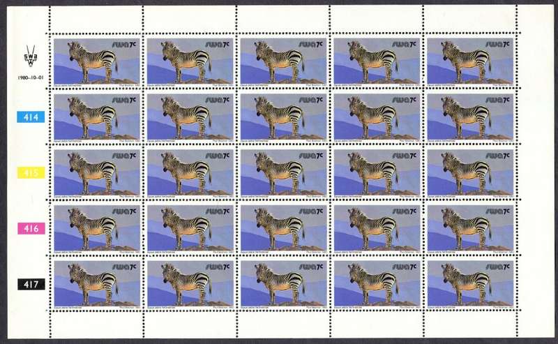 SWA  - 8 Full Sheets of 25 - Original Printing - 1980 - MNH