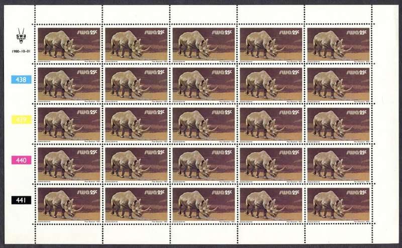 SWA  - 8 Full Sheets of 25 - Original Printing - 1980 - MNH
