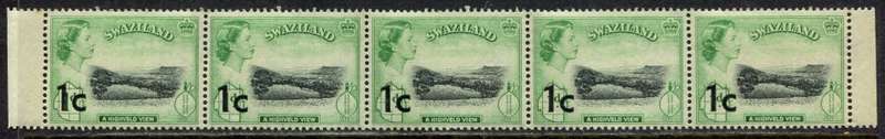 Swaziland -  Strip of 6 - 1961 - MNH