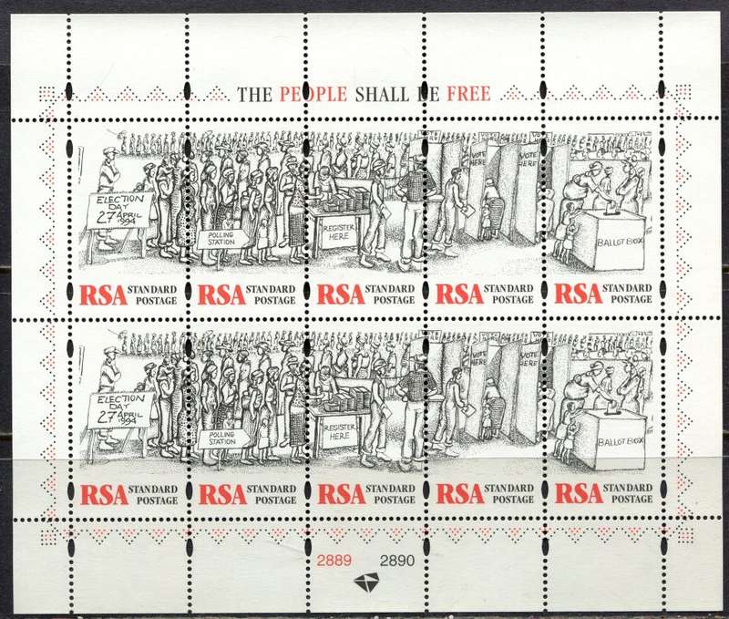 RSA - Full Sheet of 10 - 1997 - MNH