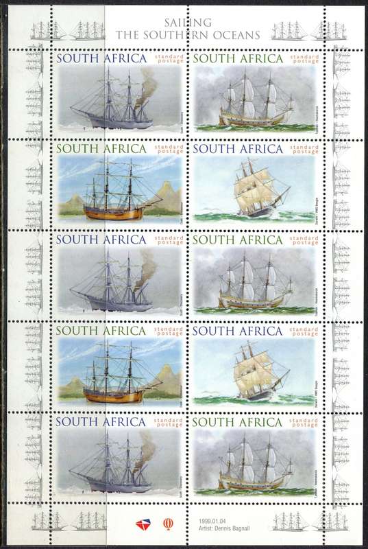 RSA - Full Sheet of 10 - 1999 - MNH