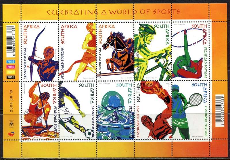 RSA - Full Sheet of 10 - 2004 - MNH