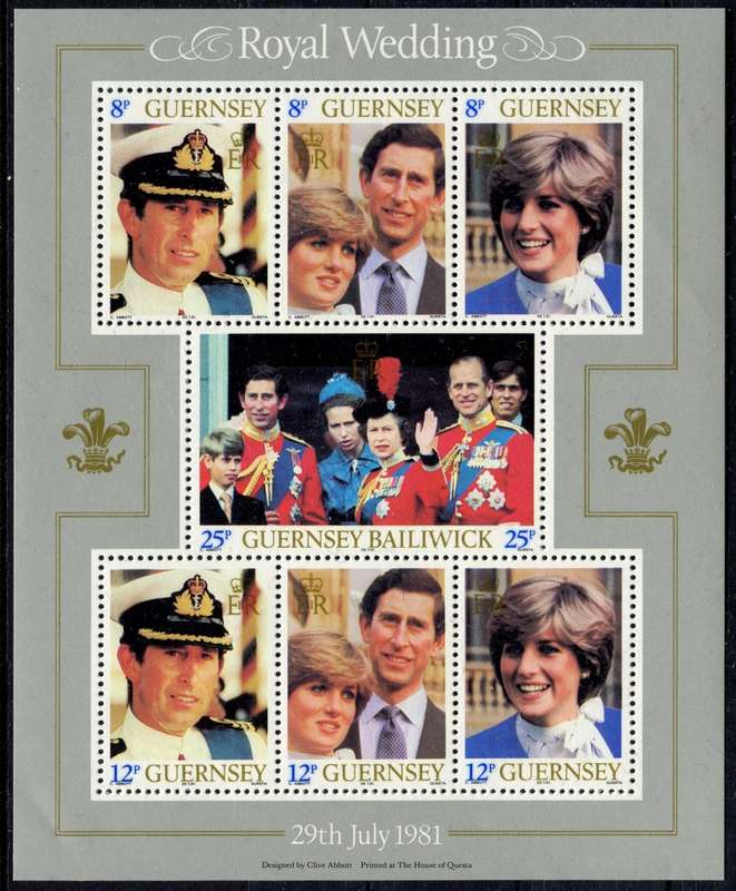 Guernsey -Royal Wedding -  Miniature Sheet - 1981 - MNH