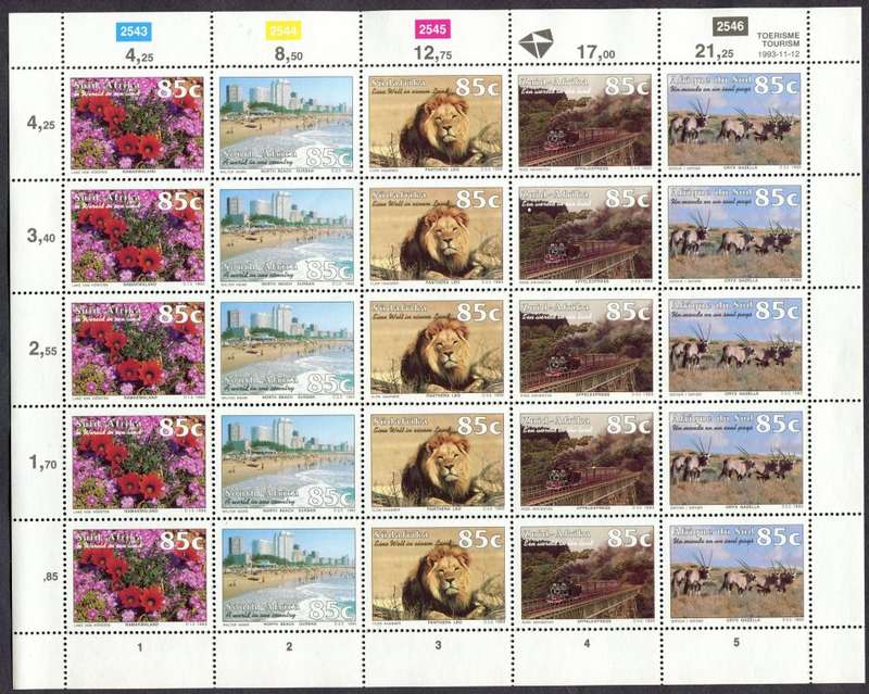RSA - Full Sheet of 25  - 1993 - MNH