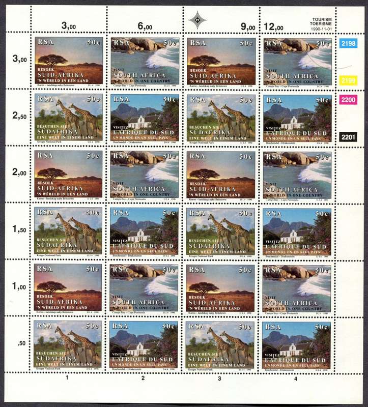 RSA - Full Sheet of 24  - 1990 - MNH