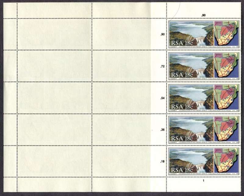 RSA - Set of 4 Full Sheets of 25  - 1990 - MNH - 18c and 40c Folded