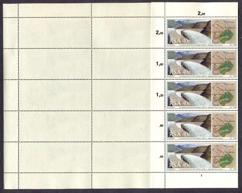 RSA - Set of 4 Full Sheets of 25  - 1990 - MNH - 18c and 40c Folded
