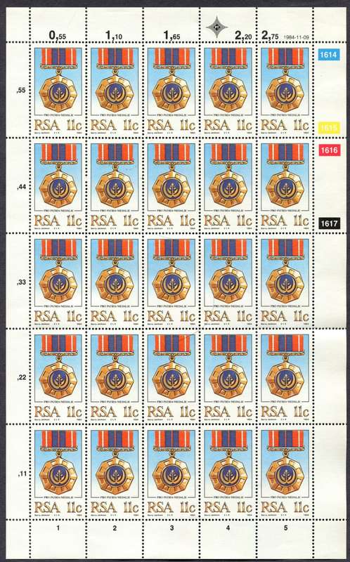RSA - Set of 4 Full Sheets of 25  - 1984 - MNH