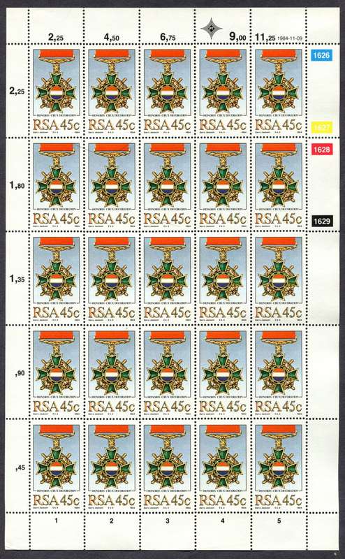 RSA - Set of 4 Full Sheets of 25  - 1984 - MNH