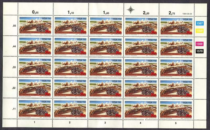 RSA - Set of 4 Full Sheets of 25  - 1984 - MNH