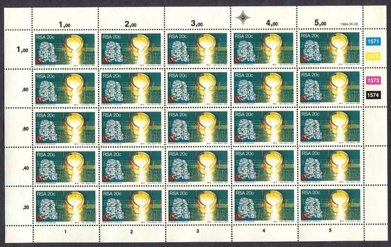 RSA - Set of 4 Full Sheets of 25  - 1984 - MNH
