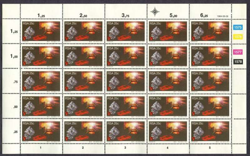 RSA - Set of 4 Full Sheets of 25  - 1984 - MNH