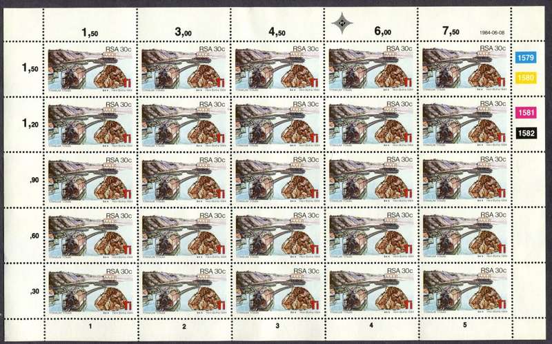 RSA - Set of 4 Full Sheets of 25  - 1984 - MNH