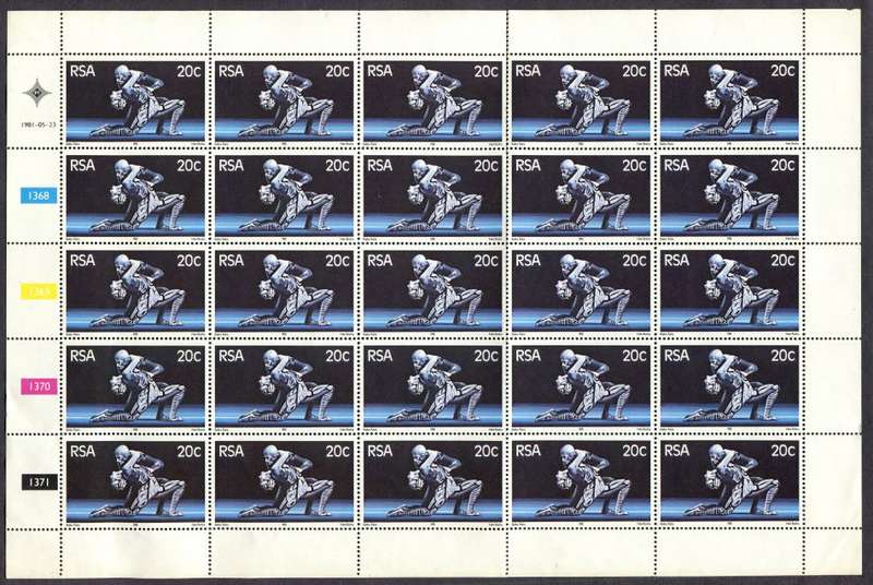 RSA - Set of 2 Full Sheets of 25  - 1981 - MNH - Folded