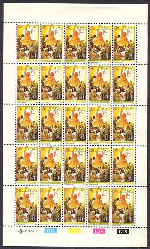 RSA - Full Sheet of 25  - 1979 - MNH