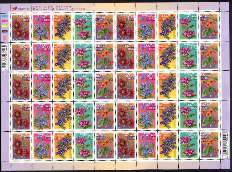 RSA  -  Full Sheet of 50  -  2000  - MNH