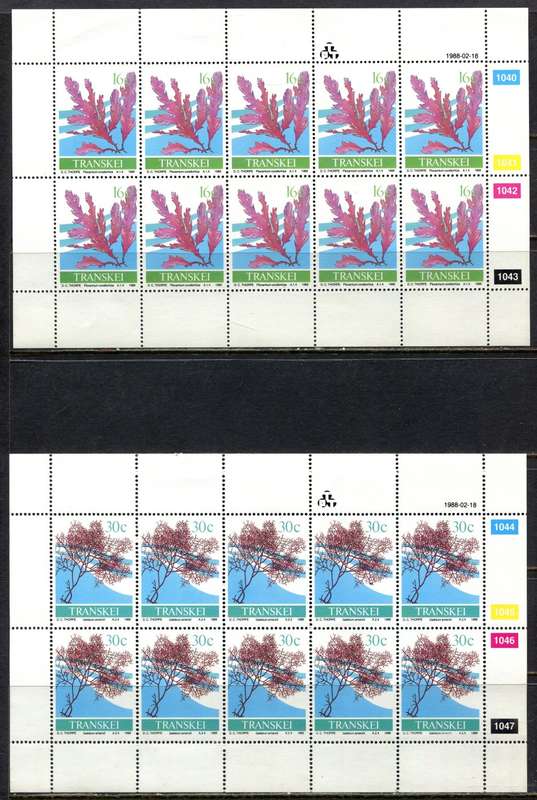 Transkei -  Set of 4 Full Sheets of 10  - 1988  - MNH