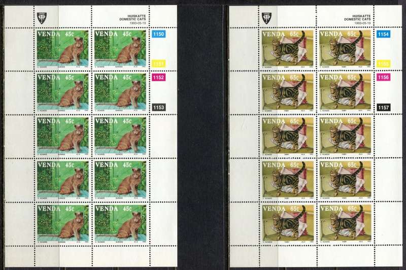 Venda - Set of 4 Full Sheets of 10  - 1993  - MNH