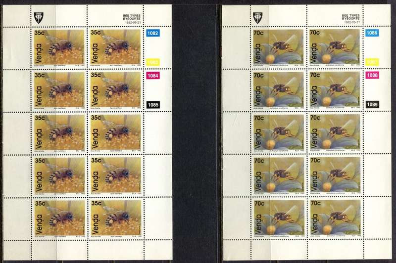 Venda - Set of 4 Full Sheets of 10  - 1992  - MNH