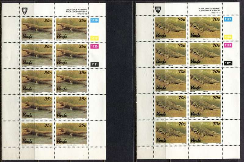 Venda - Set of 4 Full Sheets of 10  - 1992  - MNH