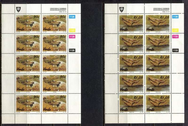 Venda - Set of 4 Full Sheets of 10  - 1992  - MNH