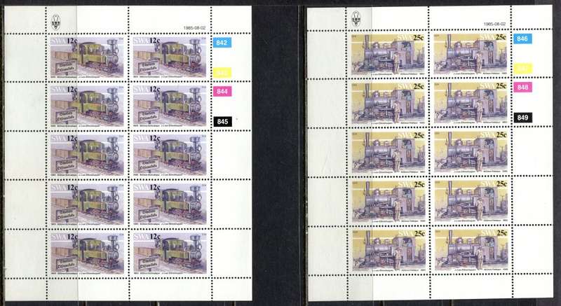 SWA - Set of 4 Full Sheets of 10  - 1985  - MNH