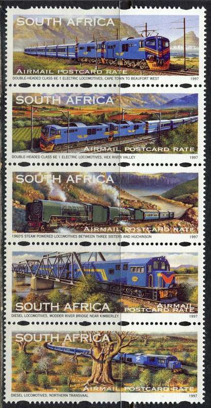 RSA  - Trains - 1997  - MNH